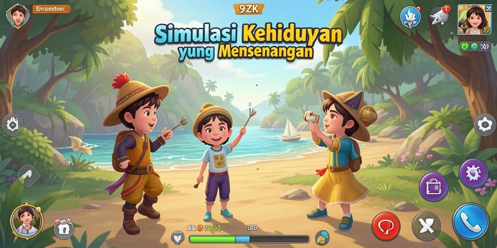 Screenshot gameplay 9ZK memperlihatkan aktivitas interaktif yang menarik dalam game simulasi.