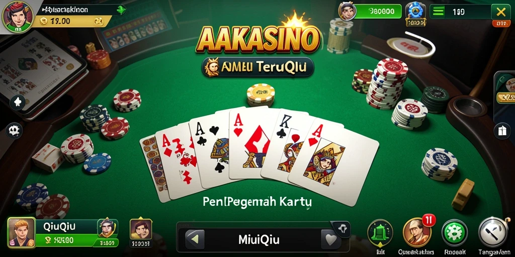 Gameplay seru QiuQiu di AAKASINO dengan fitur multiplayer.