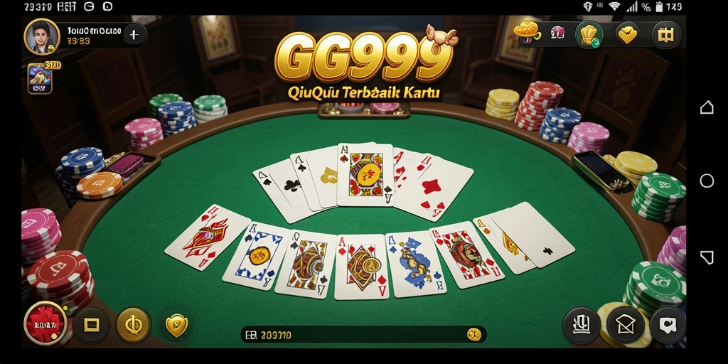 Tampilan seru gameplay QiuQiu di GG999.