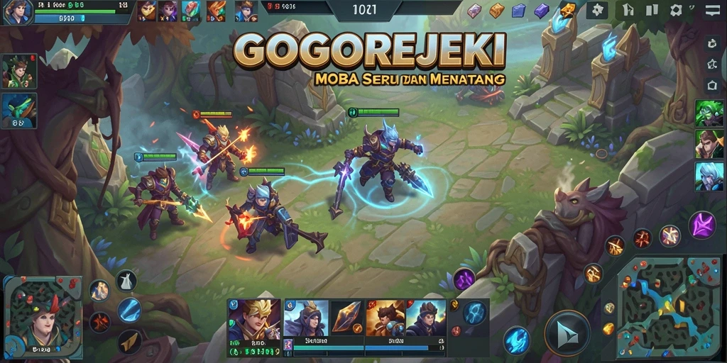 Screenshot gameplay GOGOREJEKI yang menunjukkan pertarungan epik.