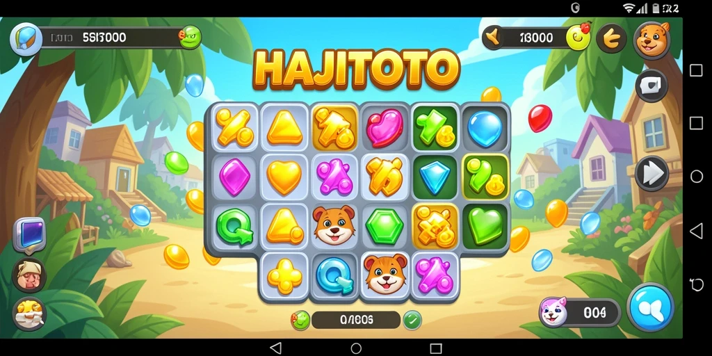 Tampilan menarik dari gameplay HAJITOTO dalam aksi Match-3.