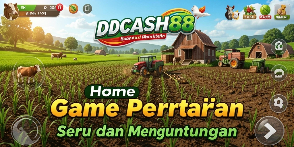 Screenshot gameplay IDCASH88 menampilkan keseruan bertani.