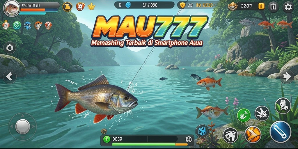 Screenshot gameplay MAU777 menampilkan aksi memancing yang seru dan realistis.
