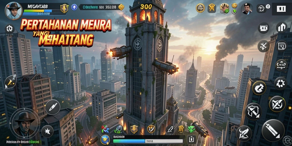 Gameplay seru dalam MEGAVISA88 Tower Defense.