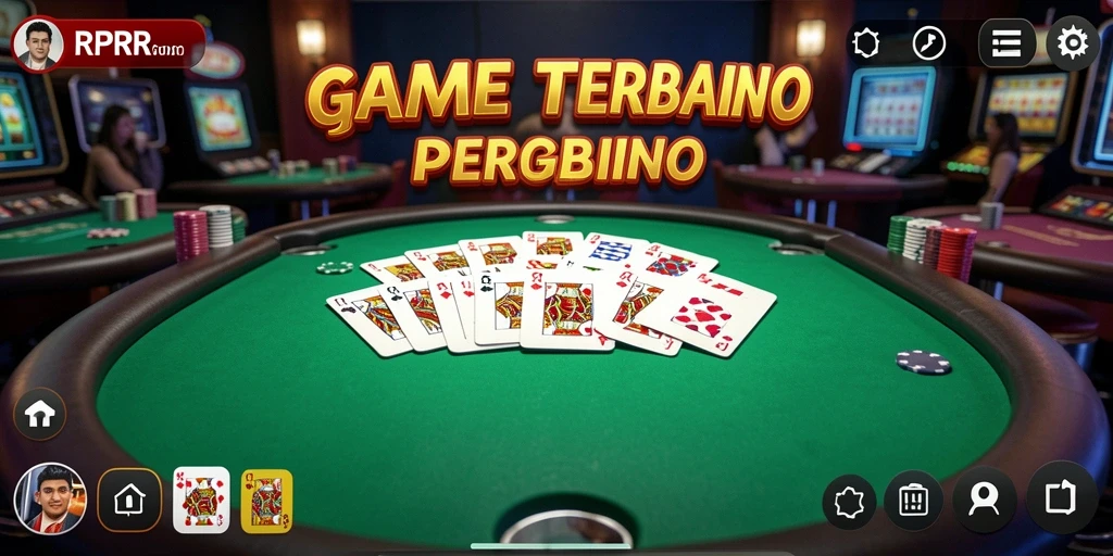 Tampilan permainan Domino yang menggembirakan dan penuh warna.
