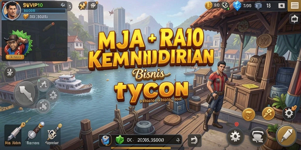 Screenshot SVIP10 menampilkan gameplay manajemen bisnis yang seru.