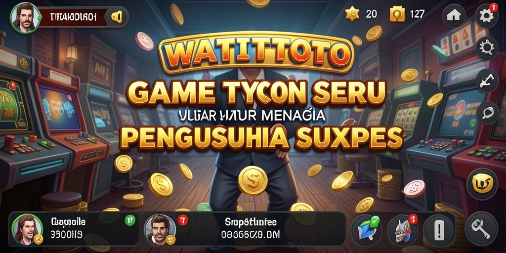 Tangkapan layar utama WATITOTO menampilkan aksi pengelolaan bisnis yang menarik.