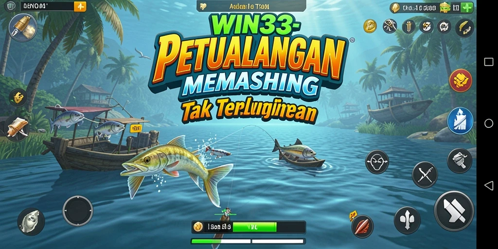 Screenshot gameplay WIN33 dengan pengalaman memancing yang mendebarkan